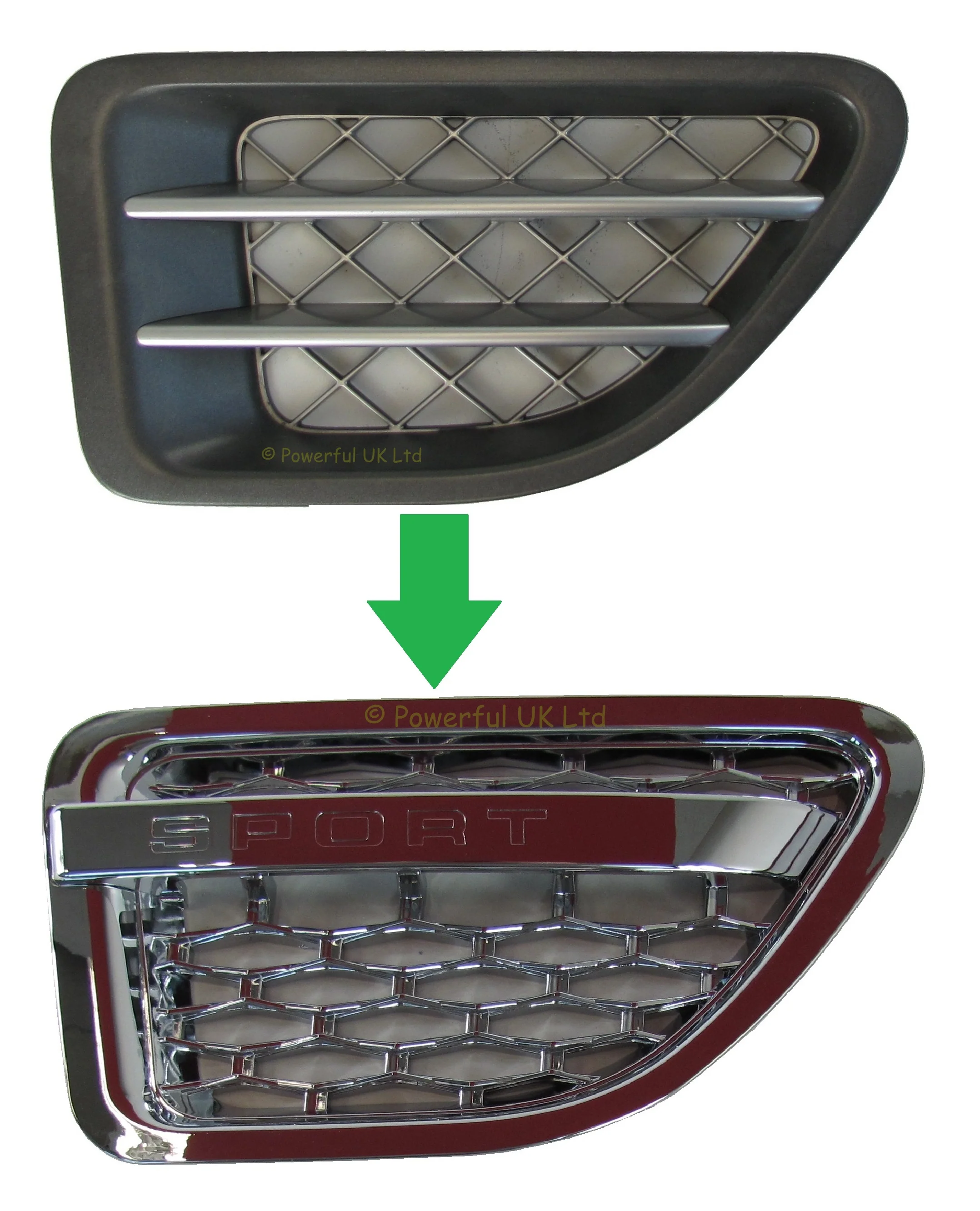 Side Vents - Full Chrome for Range Rover Sport 2005 - Image 3