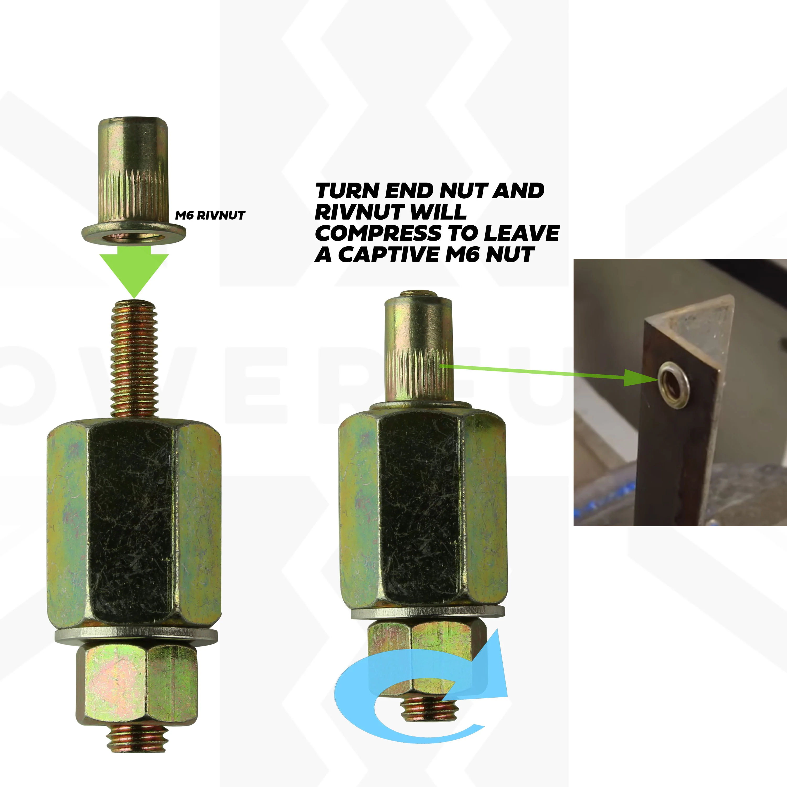 Simple M6 Rivnut tool for Land Rover Freelander 2 Side Steps / Side Bars - Image 2