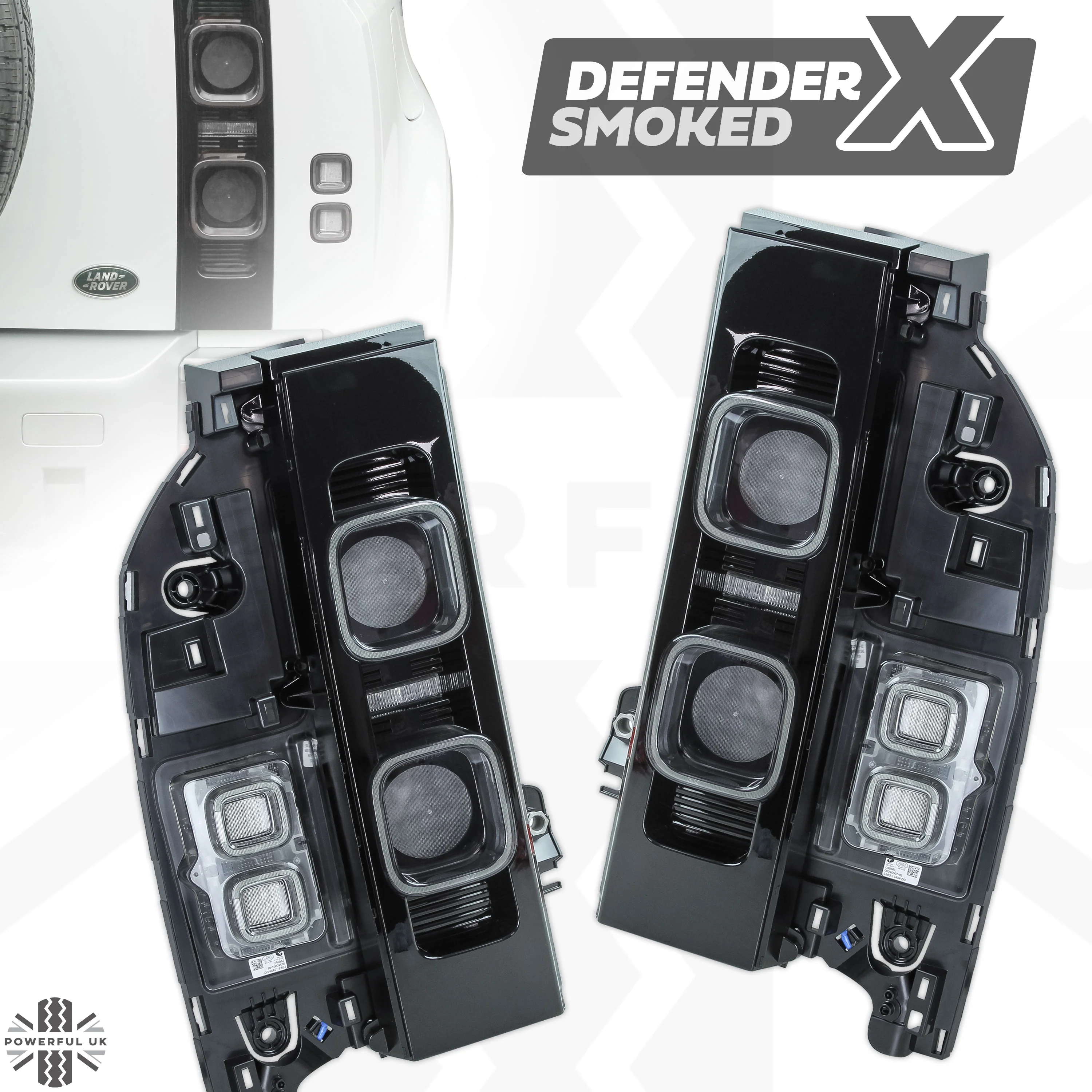 Smoked Rear Lights - UK Spec - for Land Rover Defender Model X