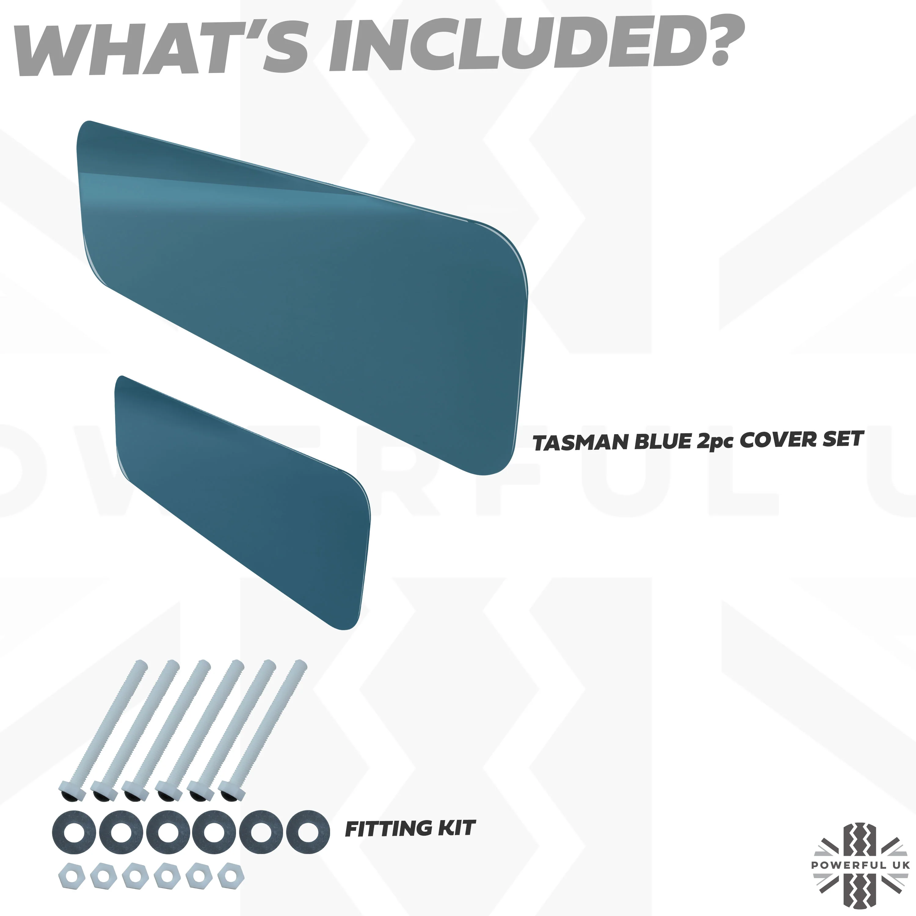 Spare Wheel Delete Cover Set for Land Rover Defender L663 - Tasman Blue - Image 3