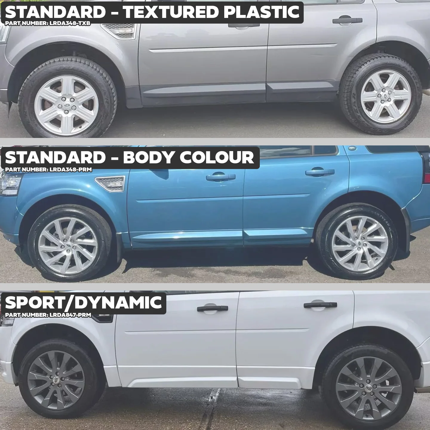 Standard Lower Door Moulding in Primer - Front Right - for Land Rover Freelander 2 - Image 3