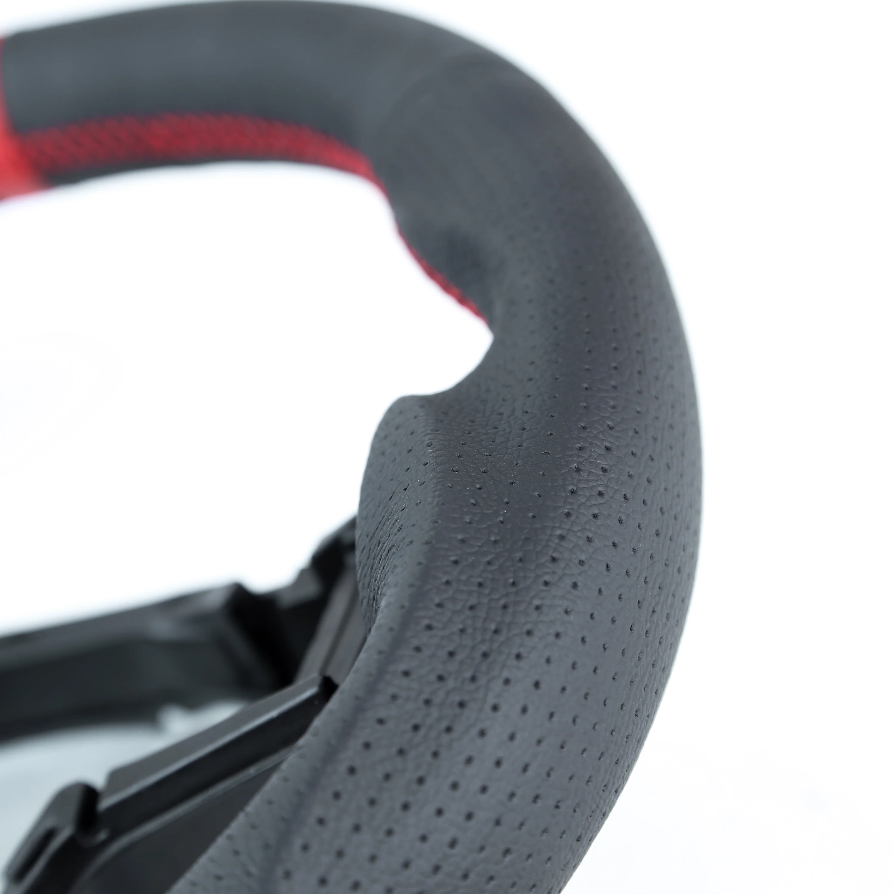 Steering Wheel - Non-Heated - Sports Grip - Red Stitch - for Tesla Model 3 - Image 4