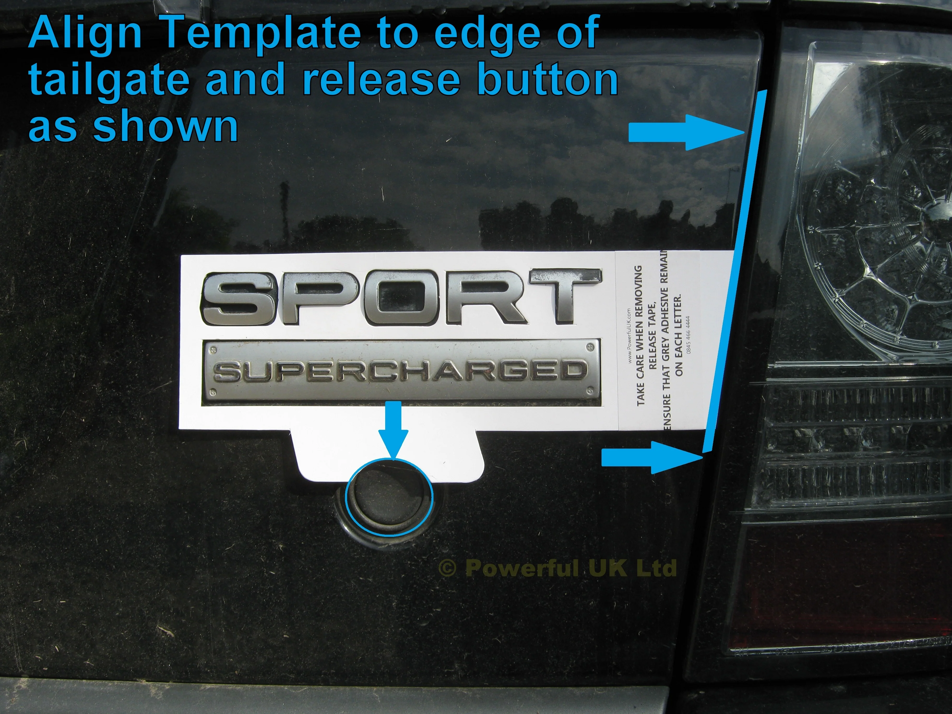 SUPERCHARGED Badge - Red & Chrome for Range Rover Sport - Image 3