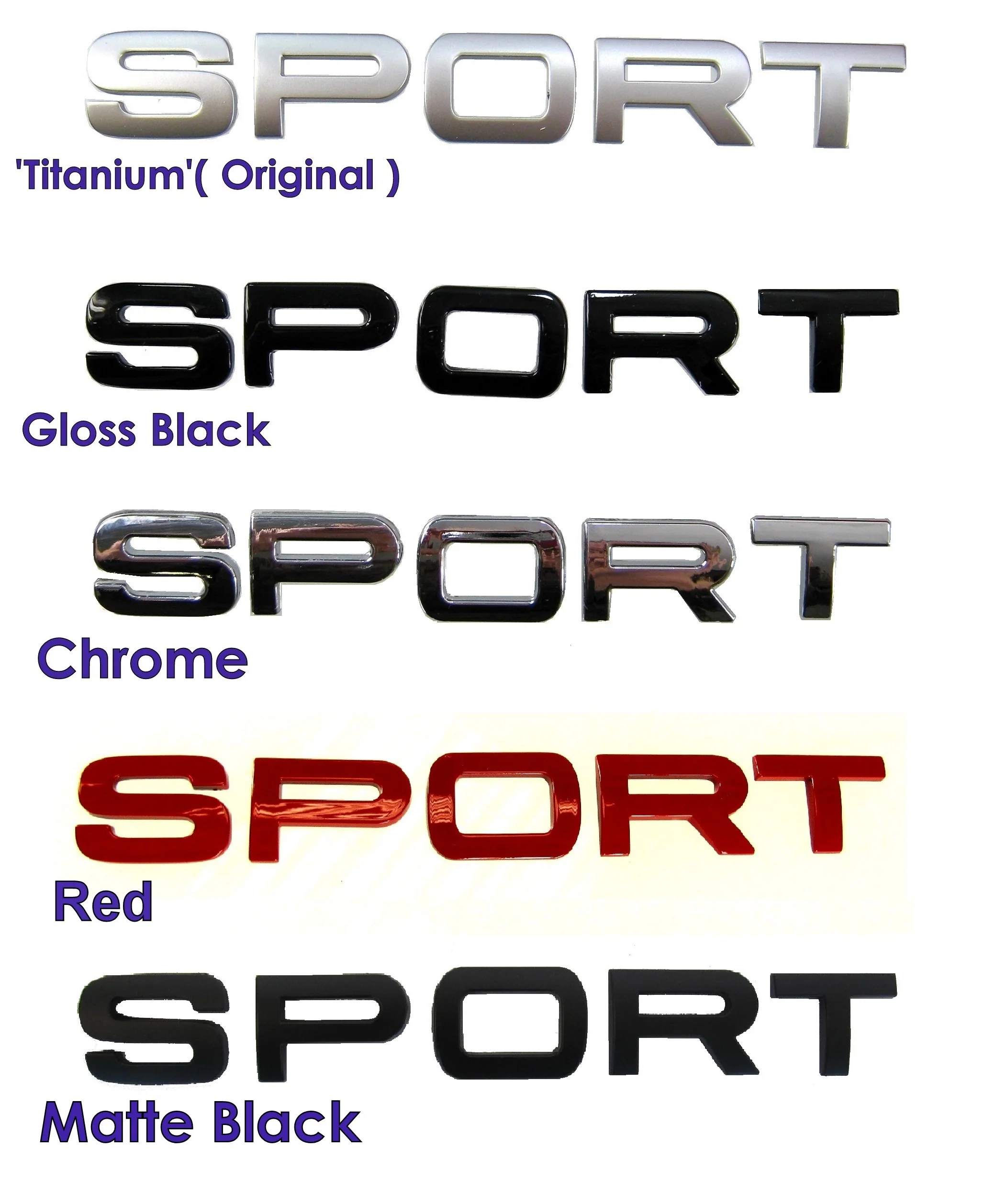 SUPERCHARGED & SPORT Tailgate Badge for Range Rover - Chrome - Image 3
