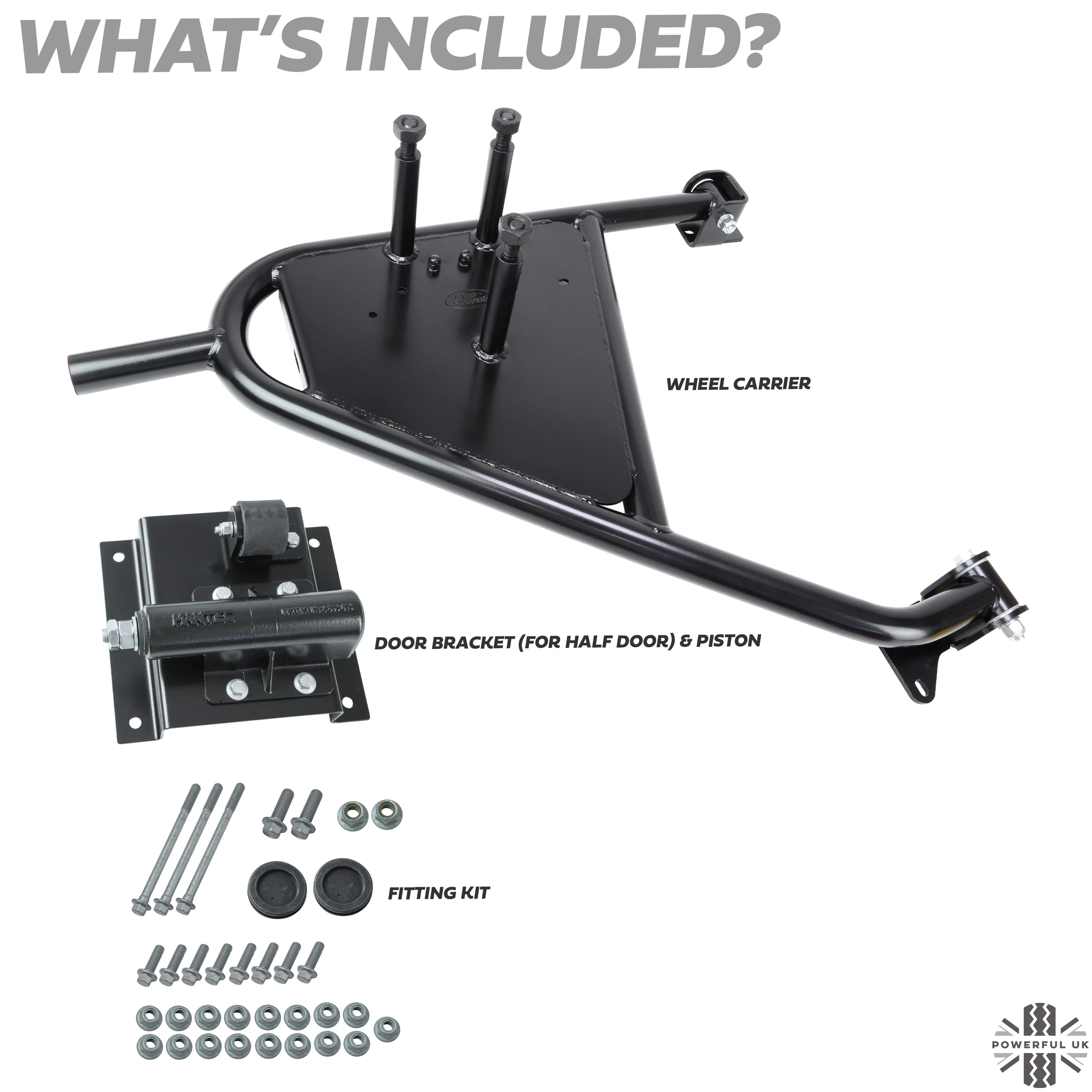 Swing Away Spare Wheel Carrier for Land Rover Classic Defender - for Half Door - Image 7