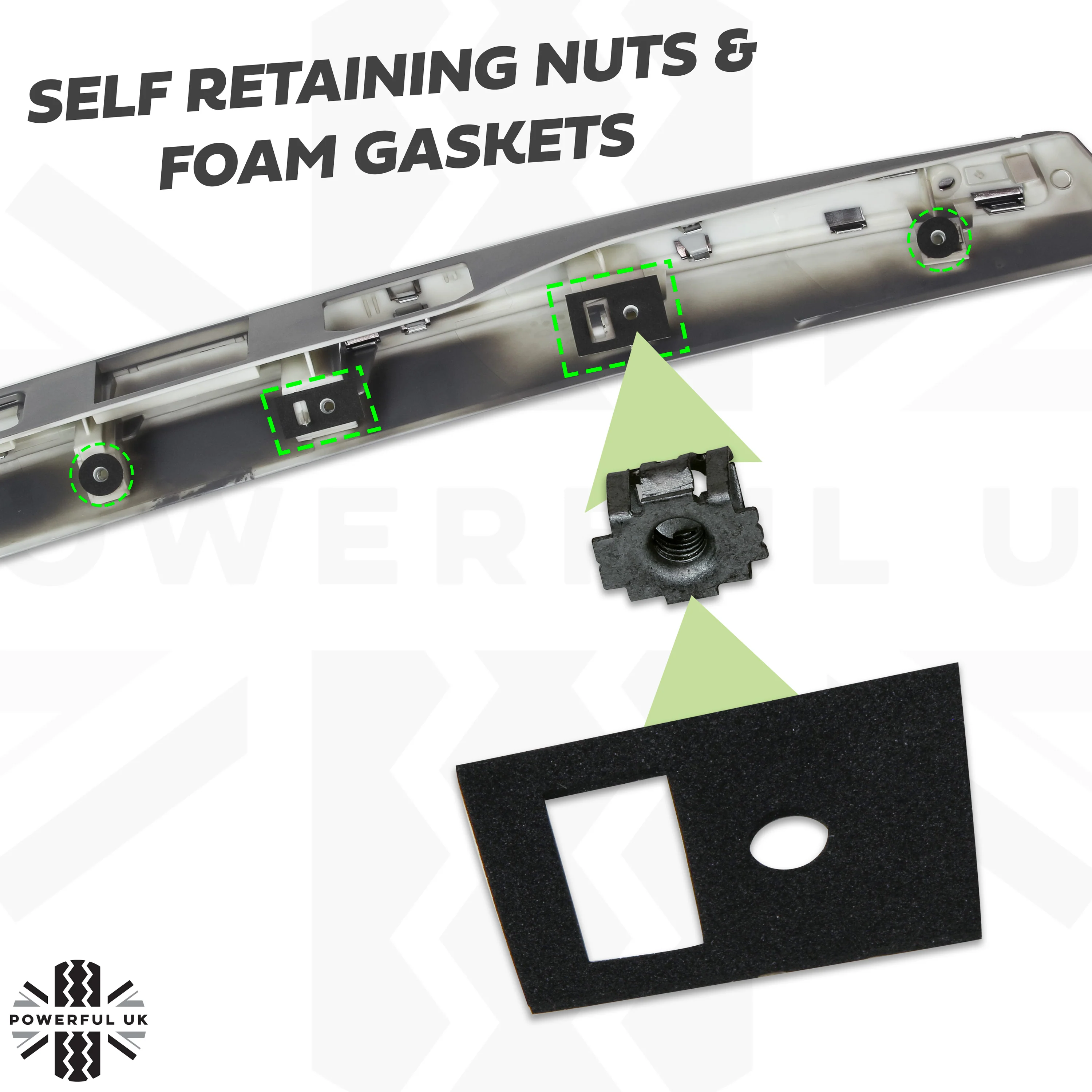Tailgate Panel Kit - All Gloss Black - for Land Rover Freelander 2 2007-10 - Image 7
