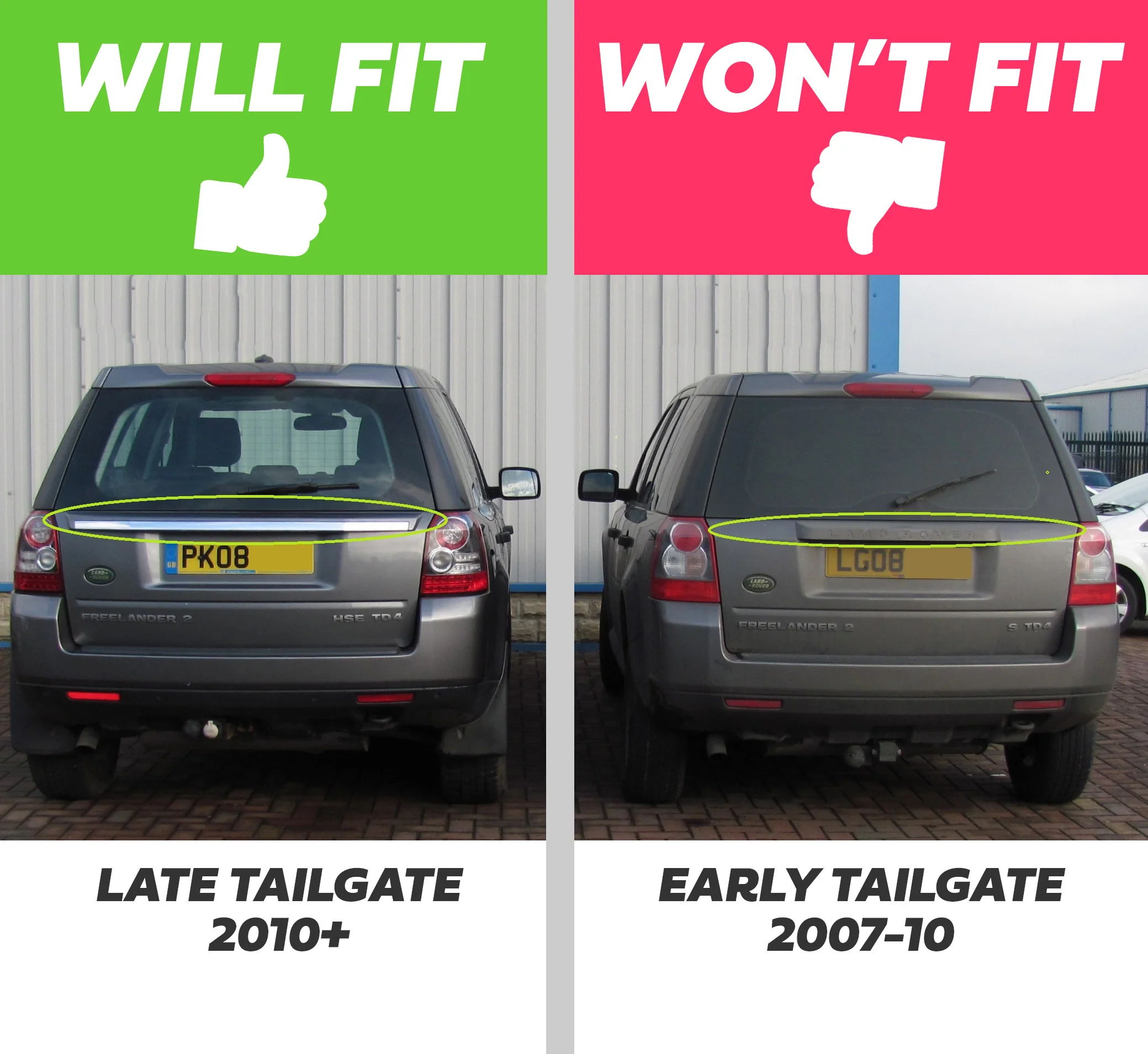 Tailgate Strip Chrome - for Land Rover Freelander 2 2010+ - Image 7