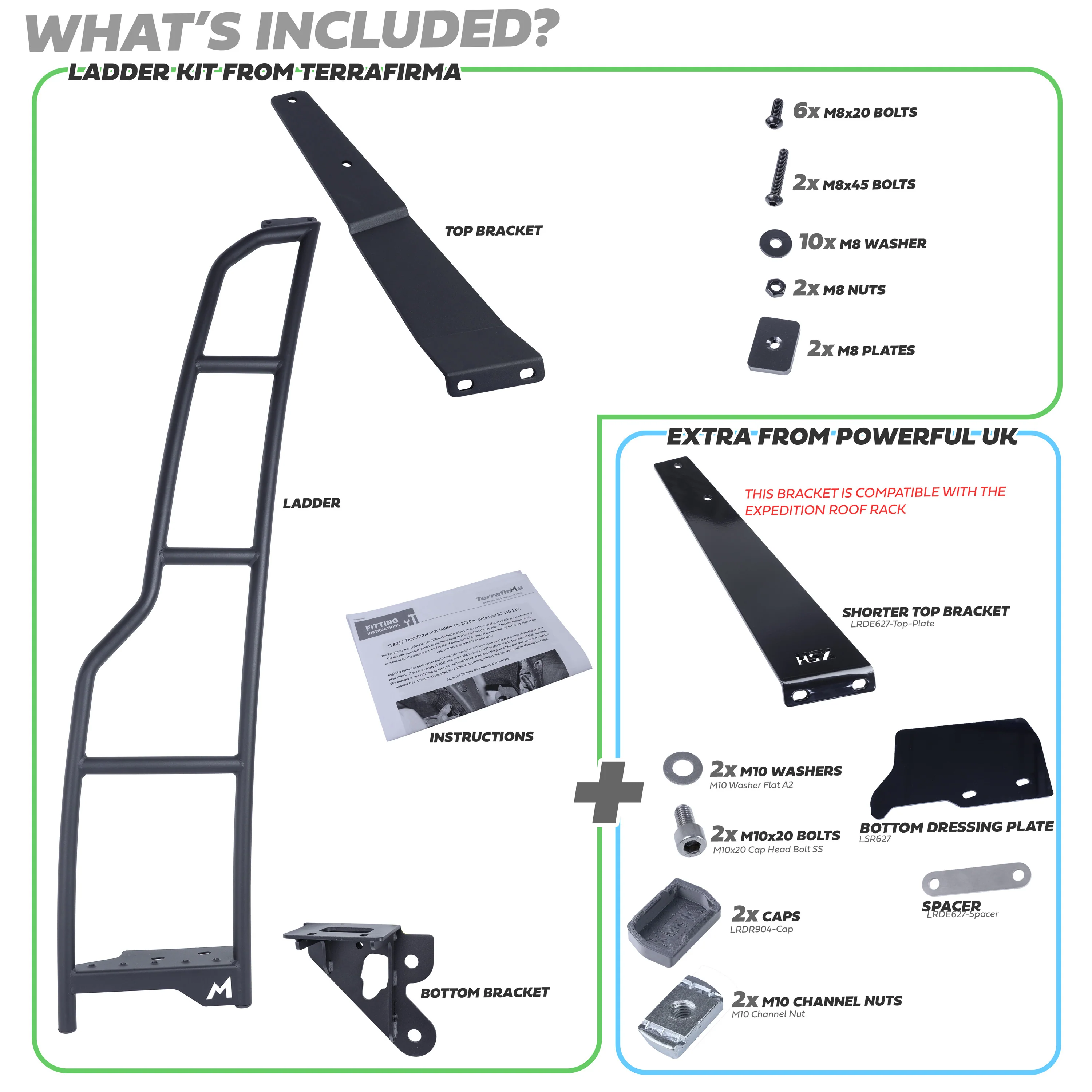 Terrafirma Rear Ladder + Powerful UK Top Plate for Land Rover Defender L663 - Image 4