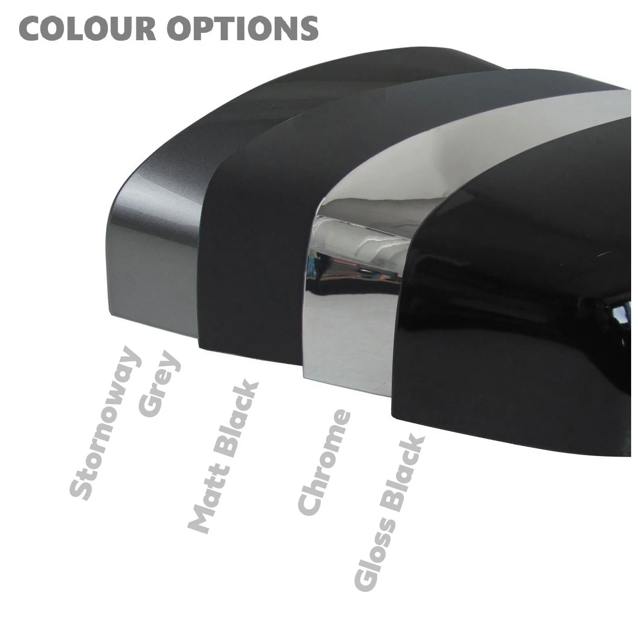 Top Half Mirror Covers for Range Rover L322 (05-09 Mirrors) - Gloss Black - Image 4