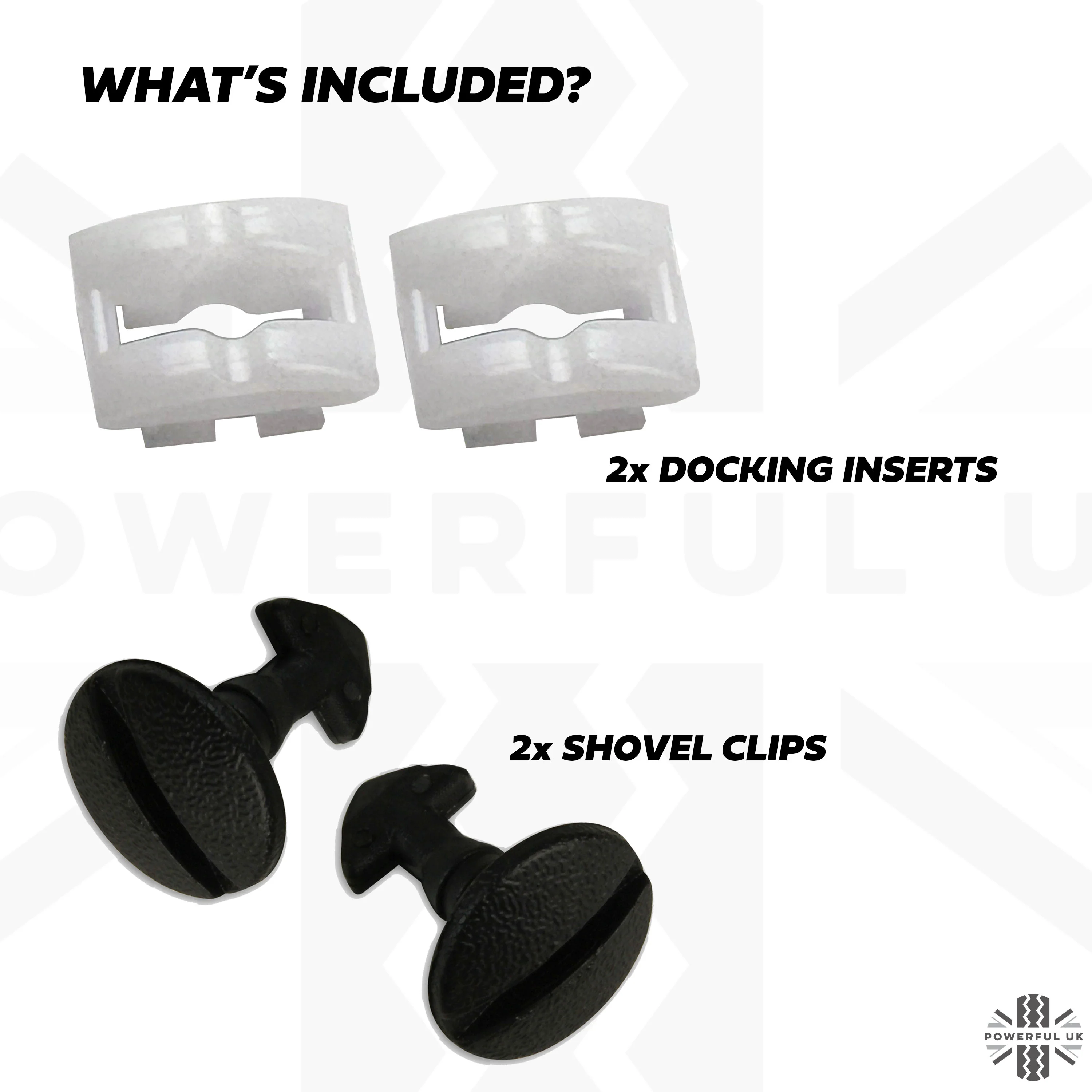 Tow Eye Cover Fitting Clips + Docking Inserts for Range Rover Sport L320 - Image 2
