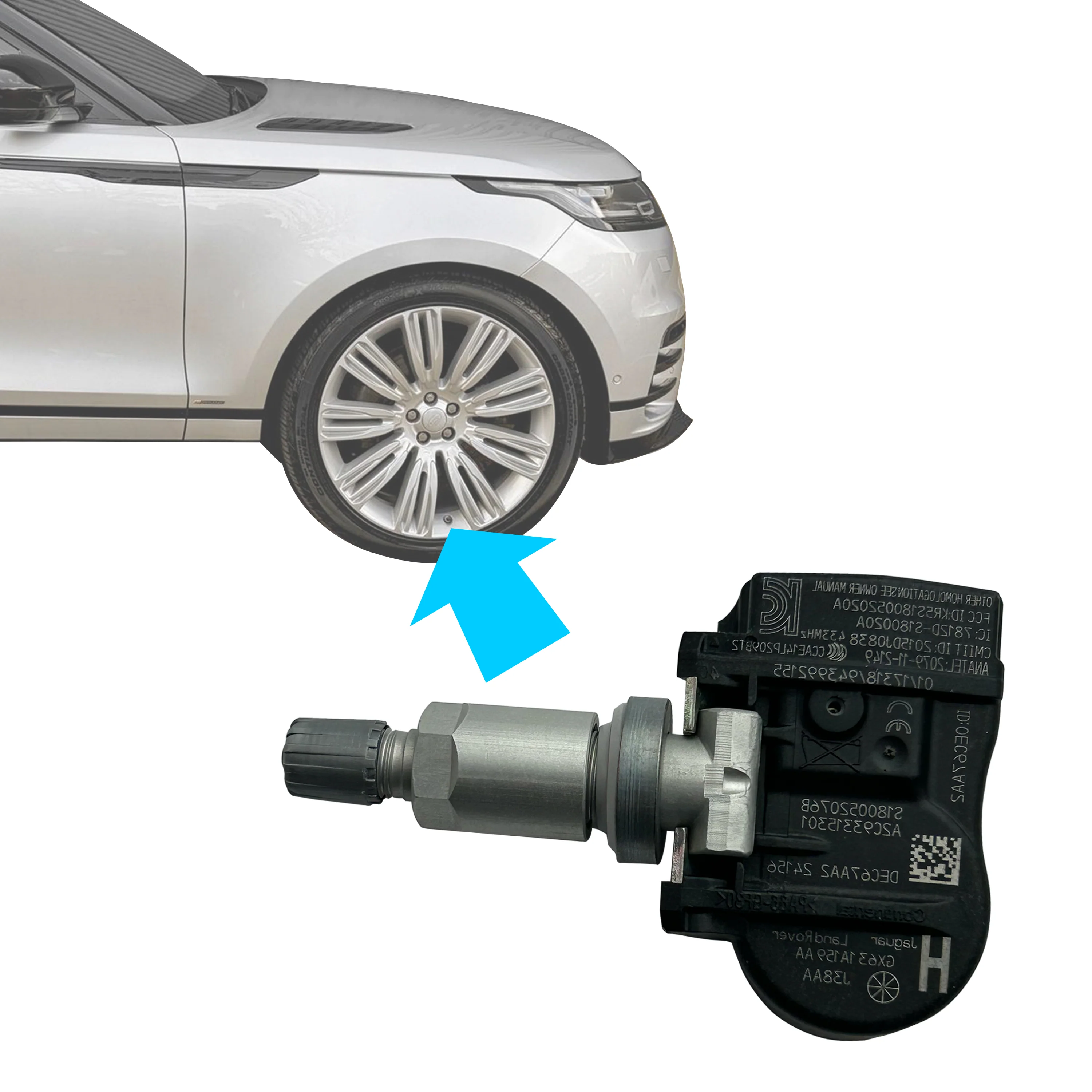 Tyre Pressure Monitoring System (TPMS) Sensor x1 for Range Rover Evoque - OE