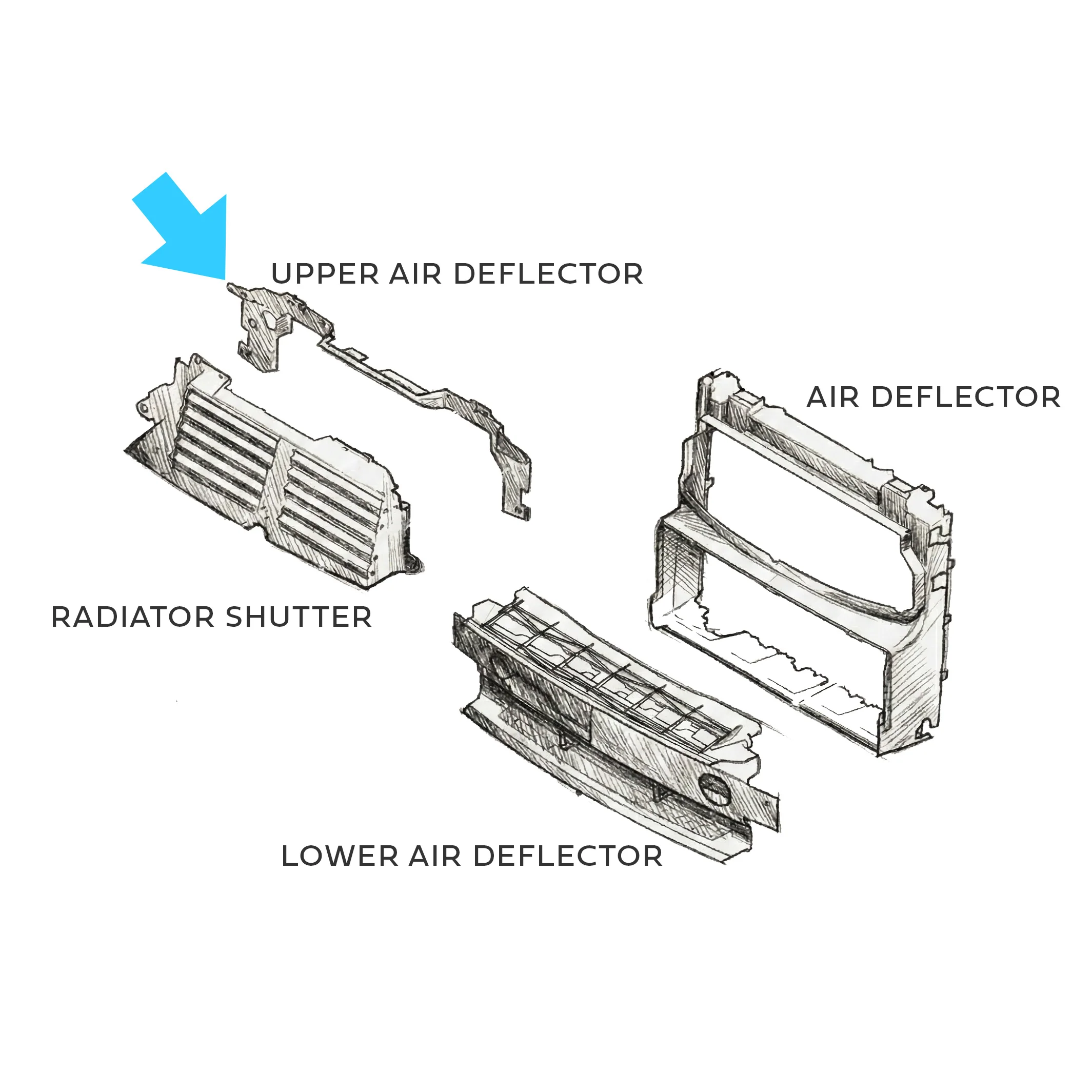 Upper Air Deflector for Range Rover Sport L494 2018+ - Image 5