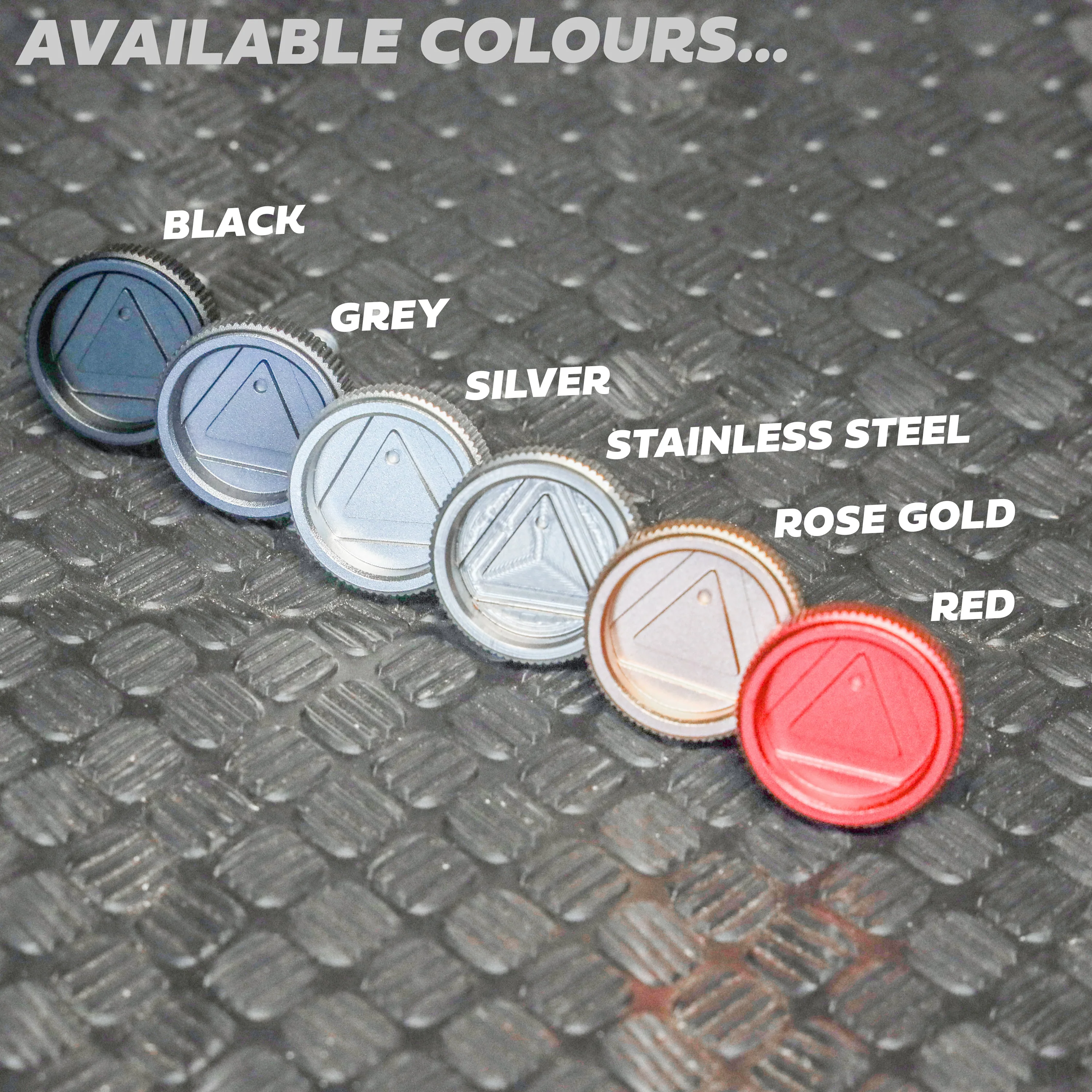 Warning Triangle Hatch Knobs for Land Rover Defender L663 - Gunmetal Grey - Image 11