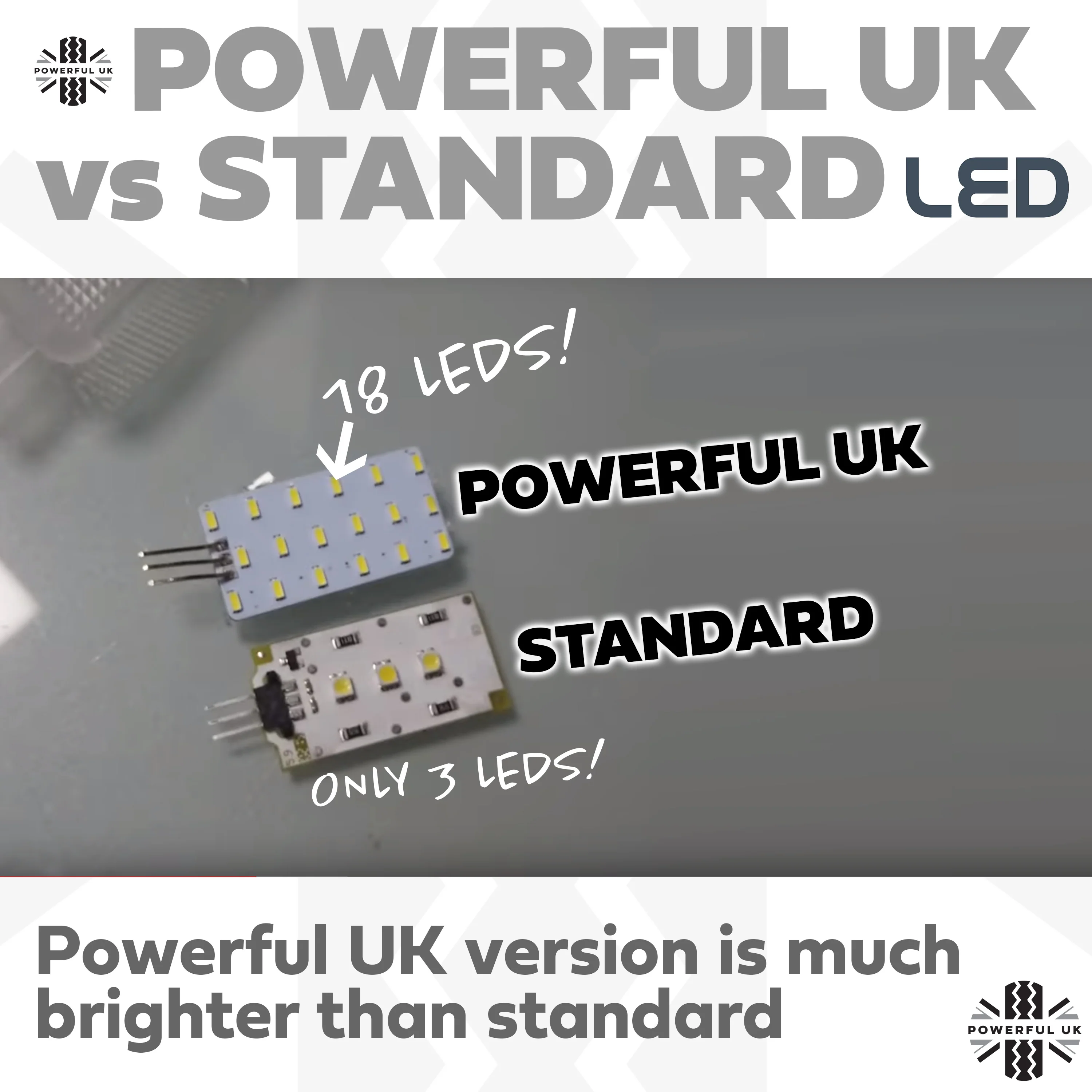 WHITE LED interior boot lamp upgrade for Land Rover Discovery 5 (4pc) - Image 3