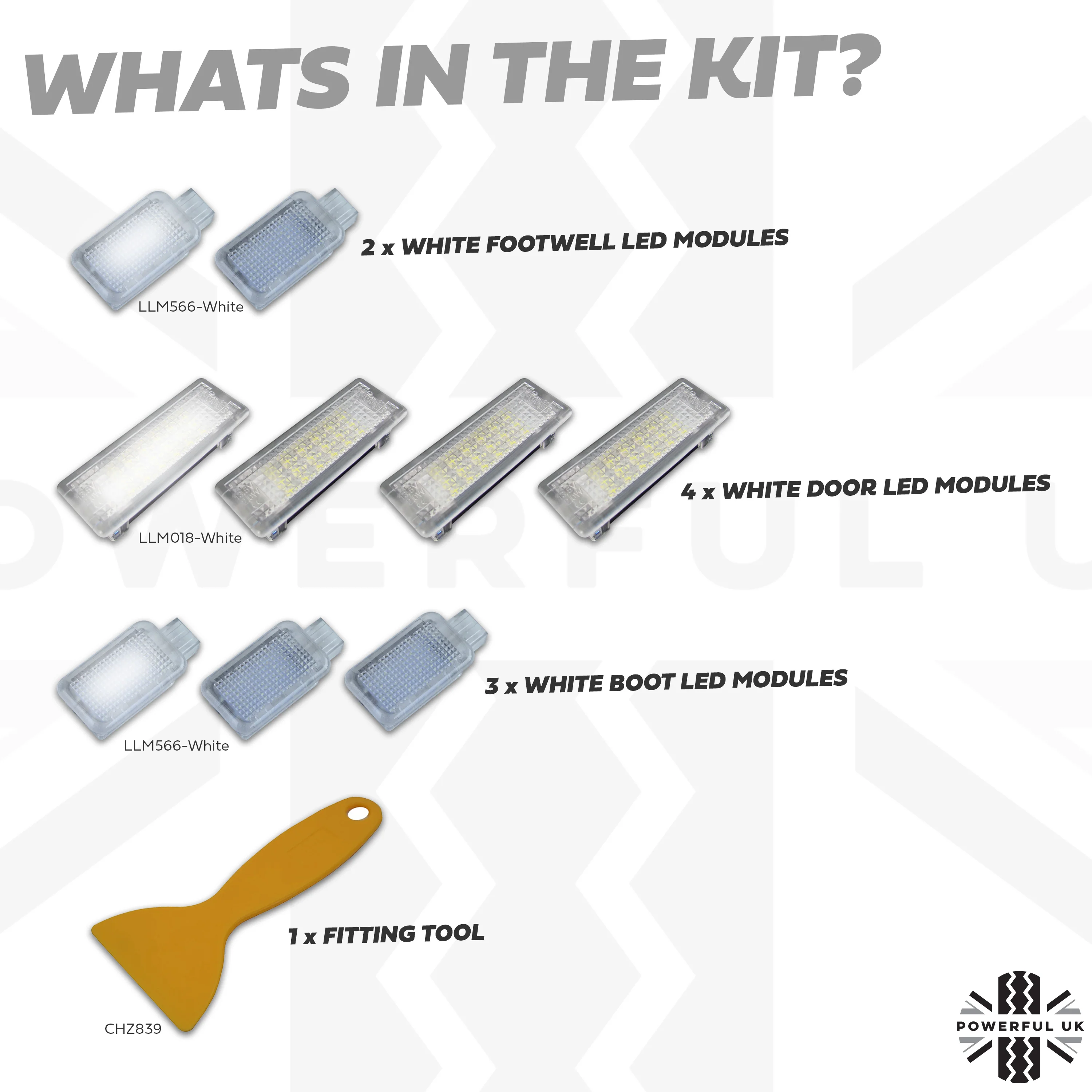 White LED Interior Light kit for Range Rover L405 - Image 3