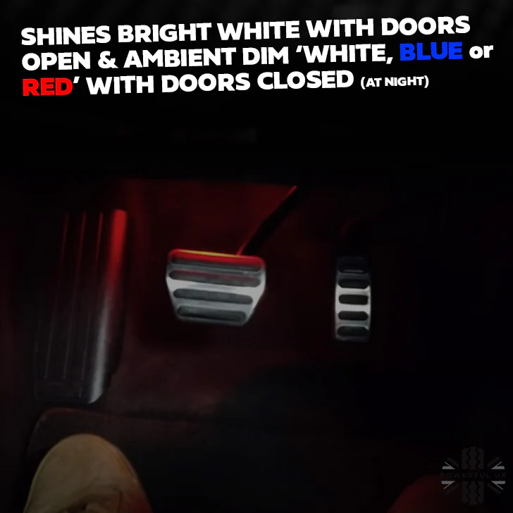 2pc WHITE-RED-BLUE LED interior Footwell ambient lamp upgrade for Range Rover Evoque 2 2019+ - Image 6