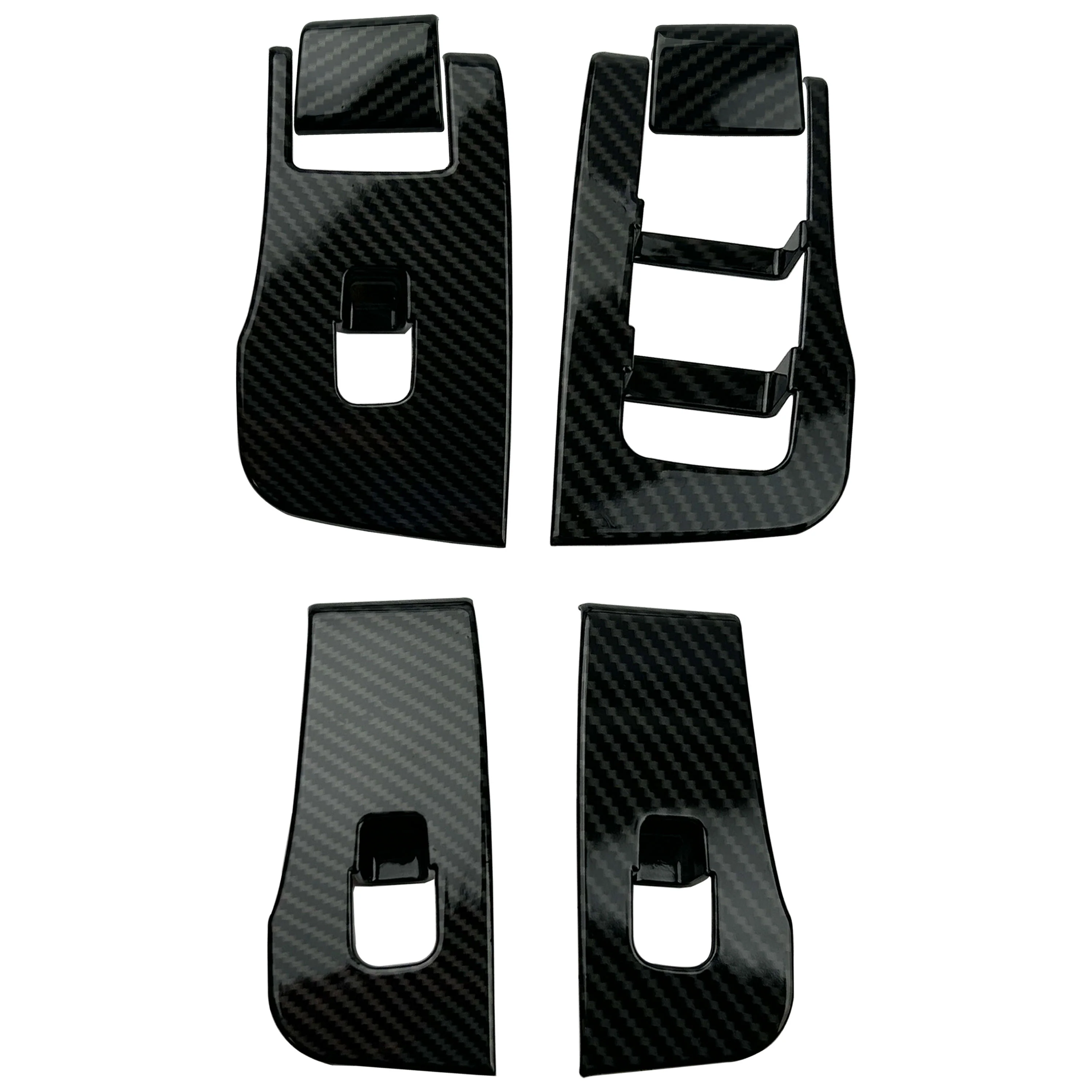Window Switch Surrounds Trim in Carbon Fibre for Tesla Model 3 - LHD - Image 2