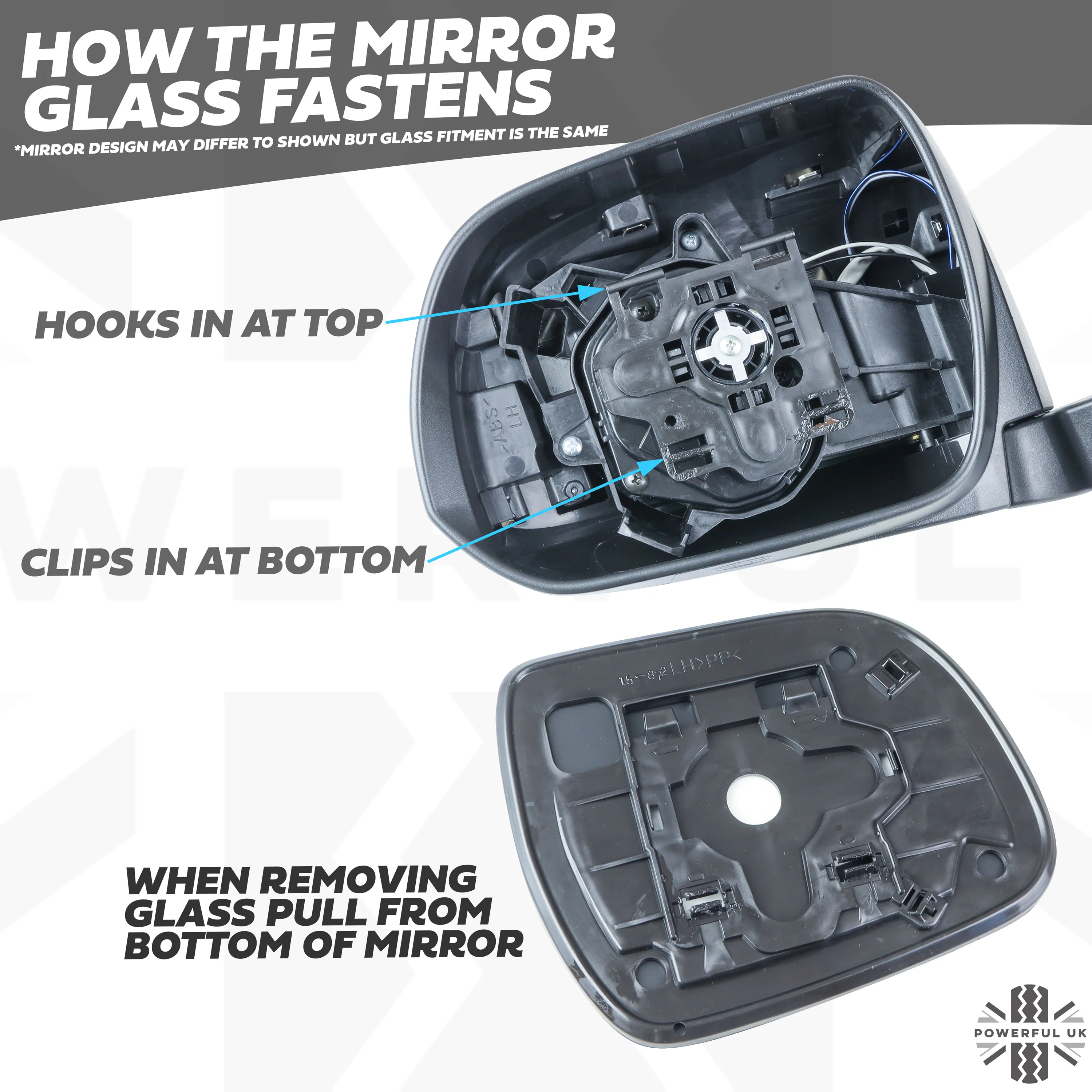 Wing Mirror Assembly - Chrome - RH - for Toyota Hilux Mk6 (NO power fold) - Image 7